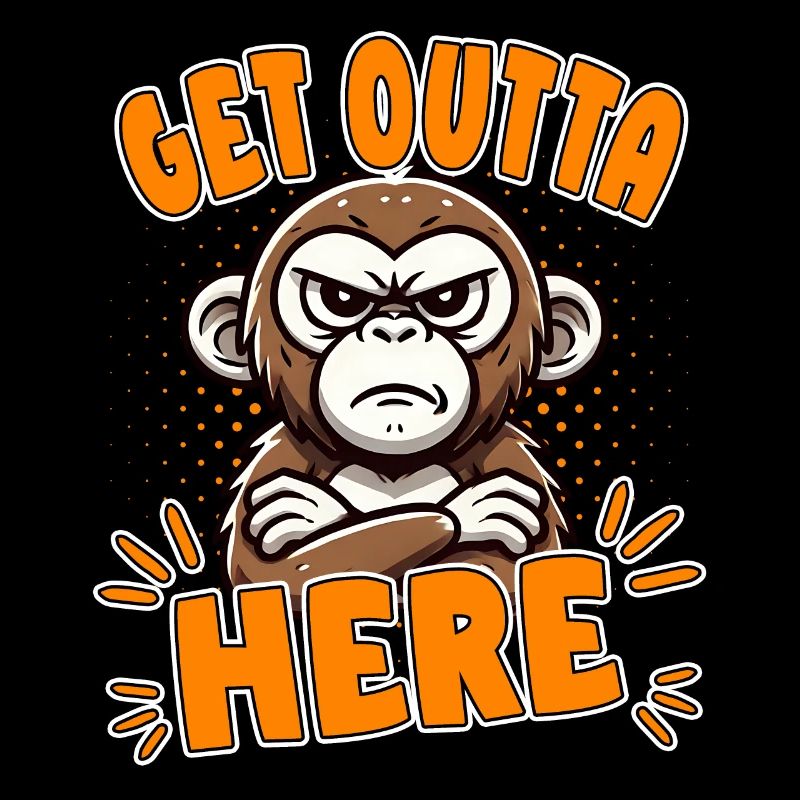 Sortez d’ici : Funny Monkey Design