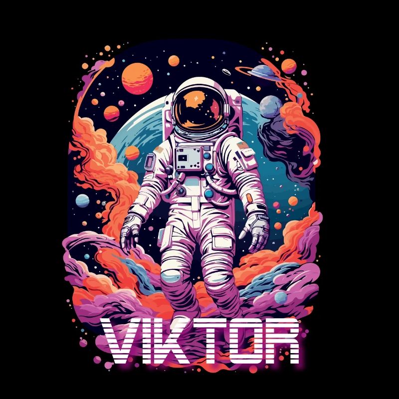 VIKTOR - Beau nom de garçon avec astronaute cool
