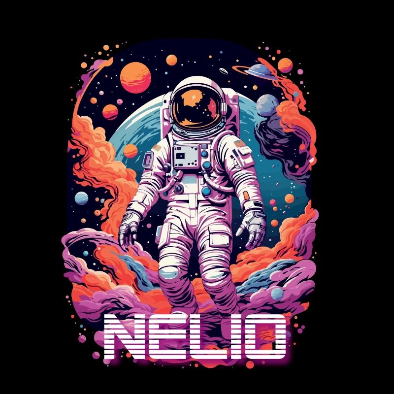 NELIO - Beau prénom de garçon avec astronaute cool