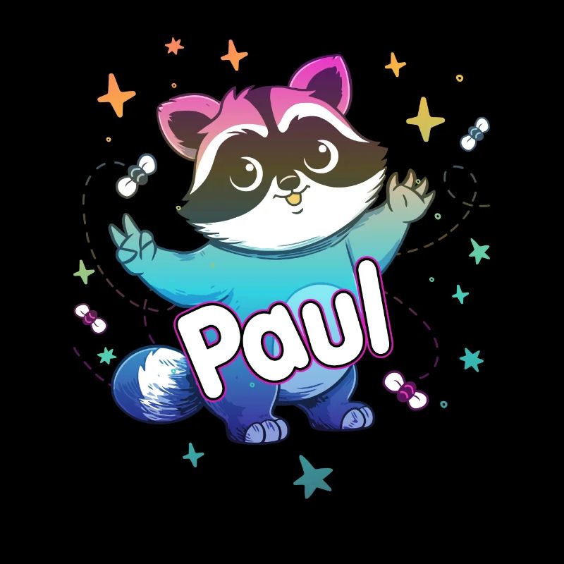 PAUL - Beau nom de garçon avec un raton laveur mignon