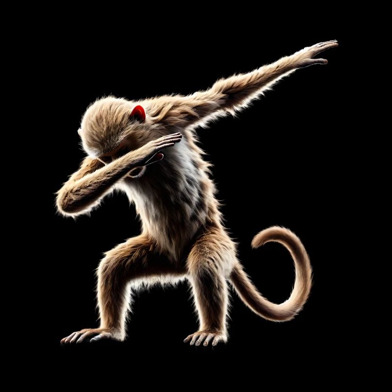Funny Dabbing Monkey Primates Animal Lover Dab