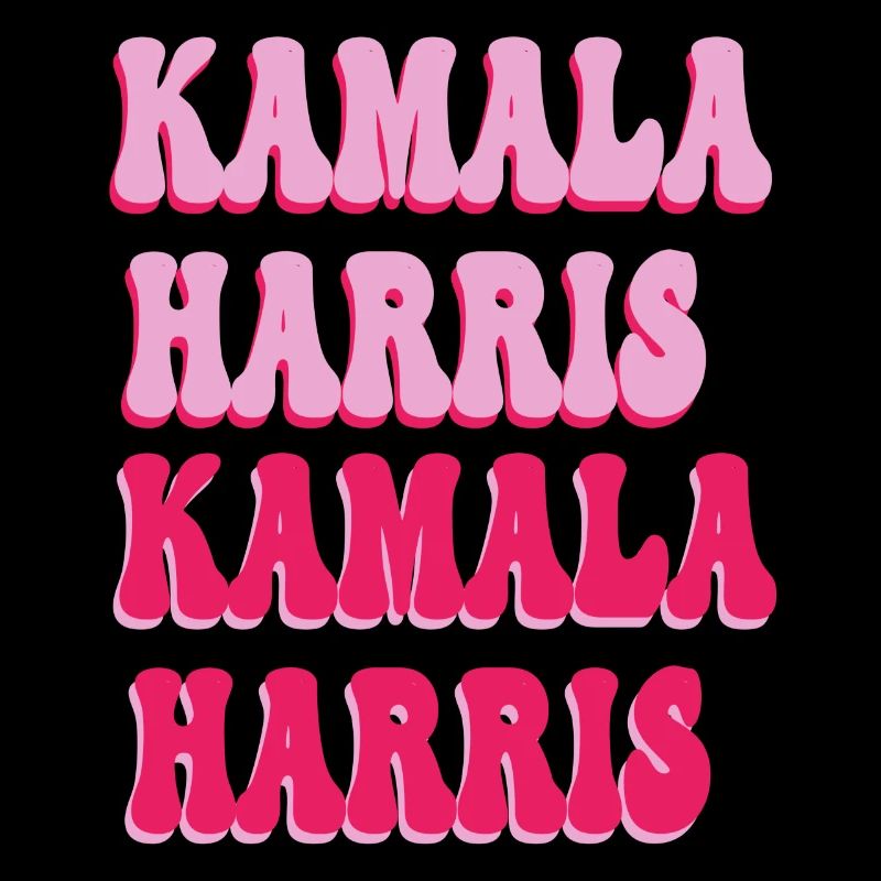 Kamala harris pink text