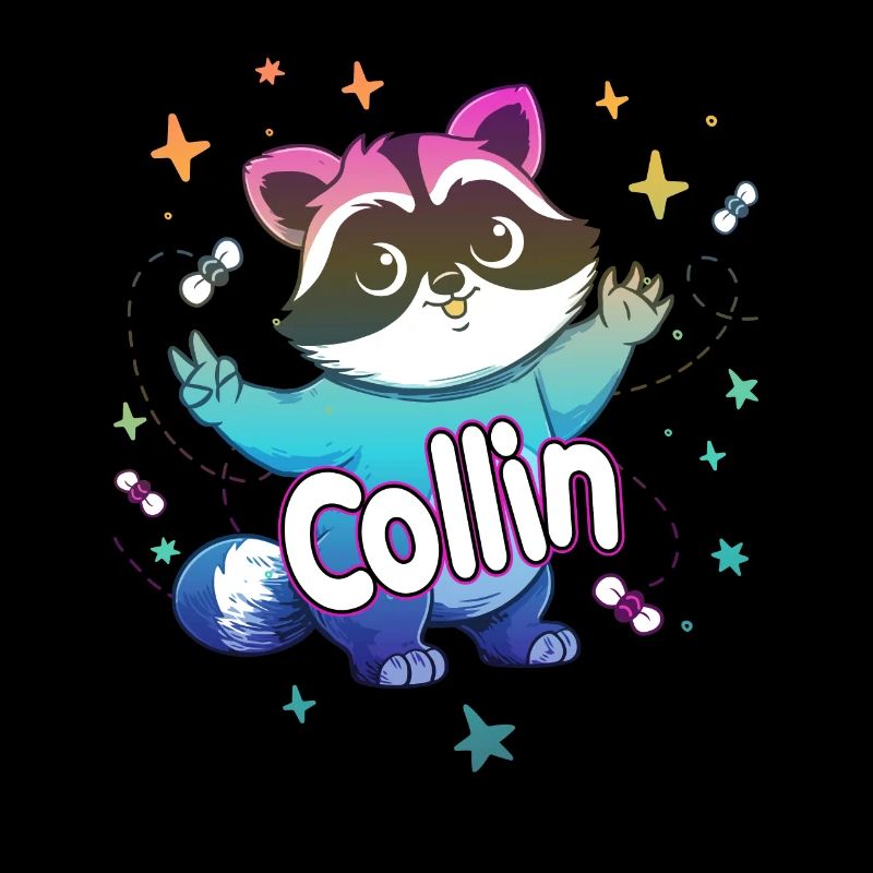COLLIN - Beau nom de garçon avec un raton laveur mignon