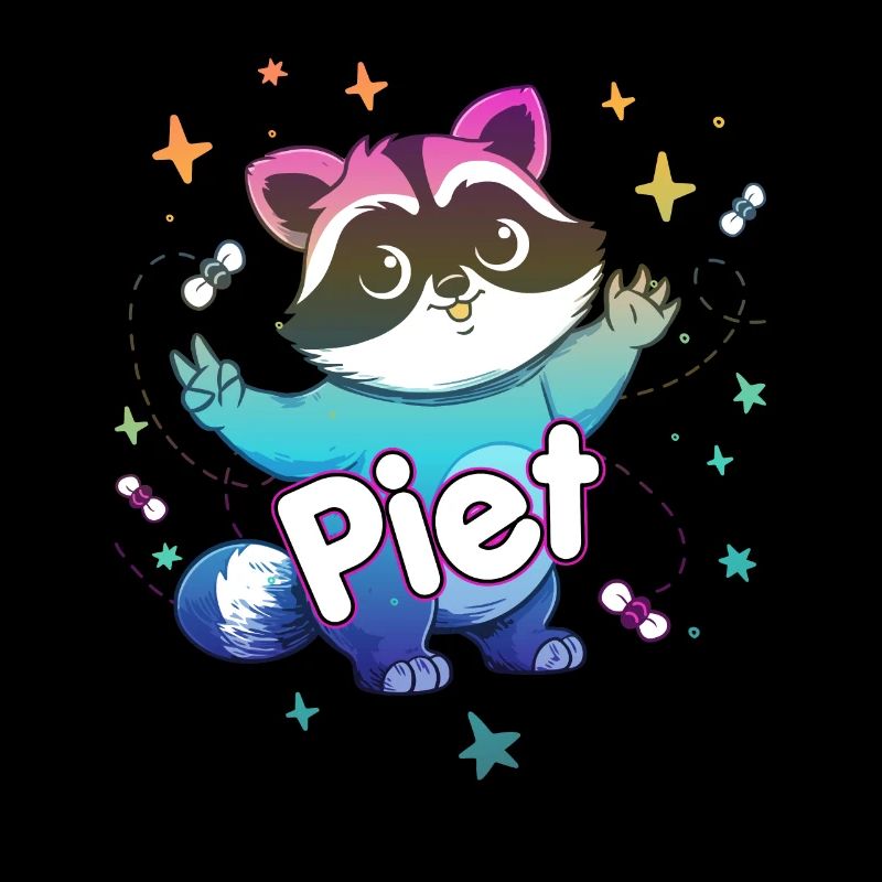 PIET - Beau nom de garçon avec un raton laveur mignon