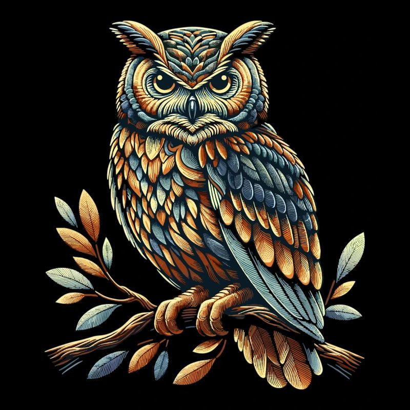 Eule Kunst Geschenk Geburtstag