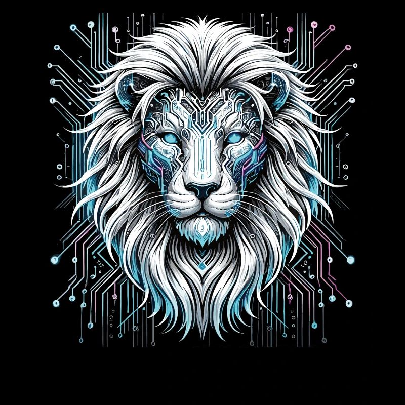 Techno-Savanne: Der digitale Löwe