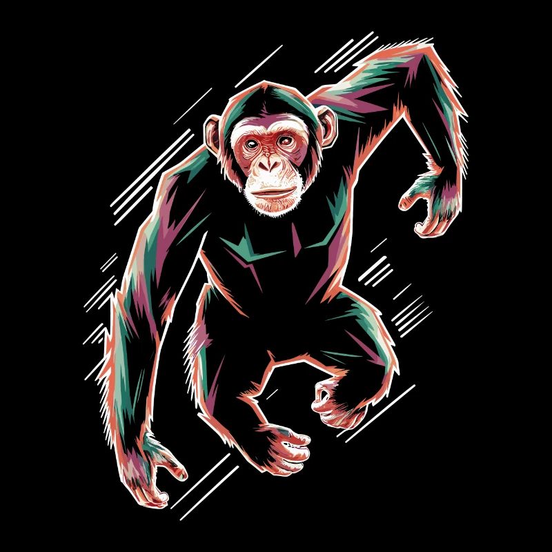 Motif de chimpanzé dynamique