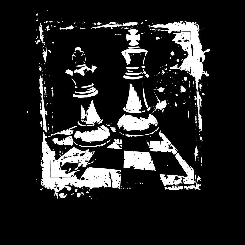 Chess queen and king