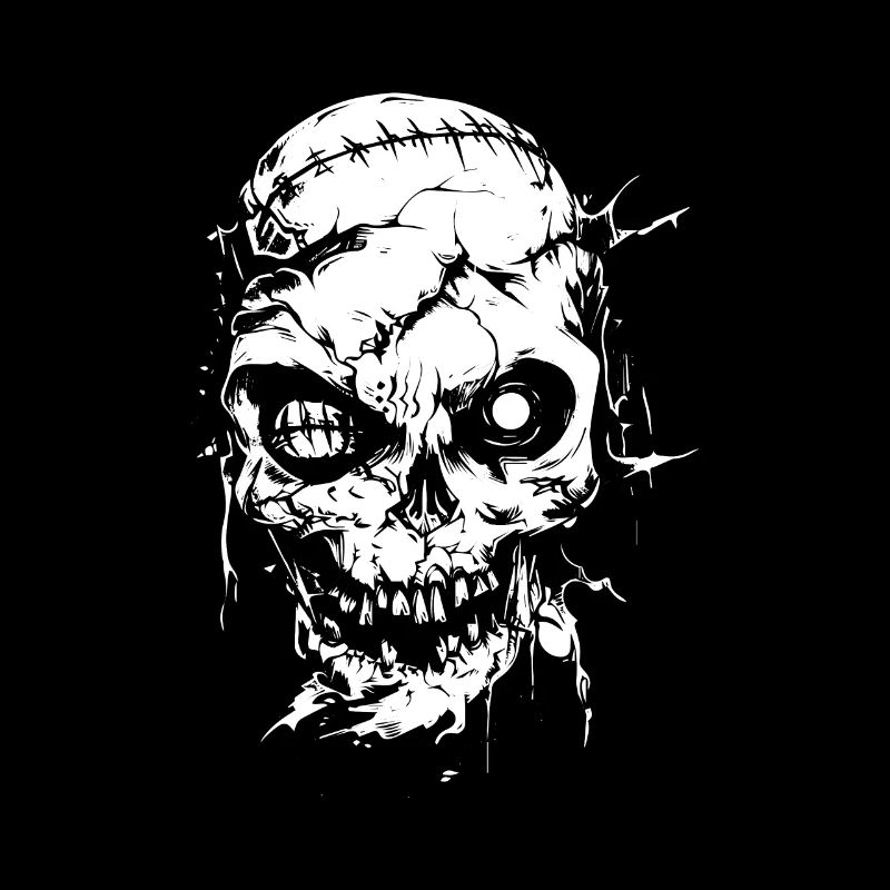 Skull Halloween Zombie - Skull Skeleton Horror