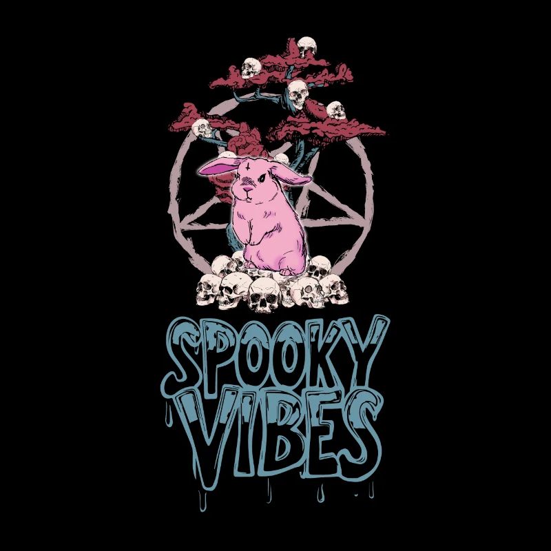 Conception de lapin rose et de crâne