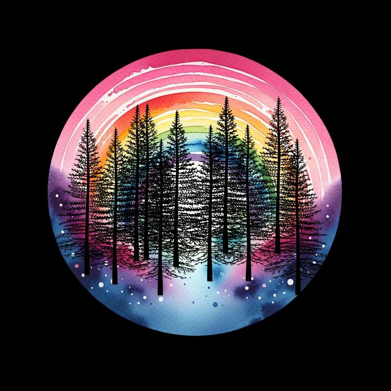 Rainbow Forest Nature Nature Lover Spruce Tree