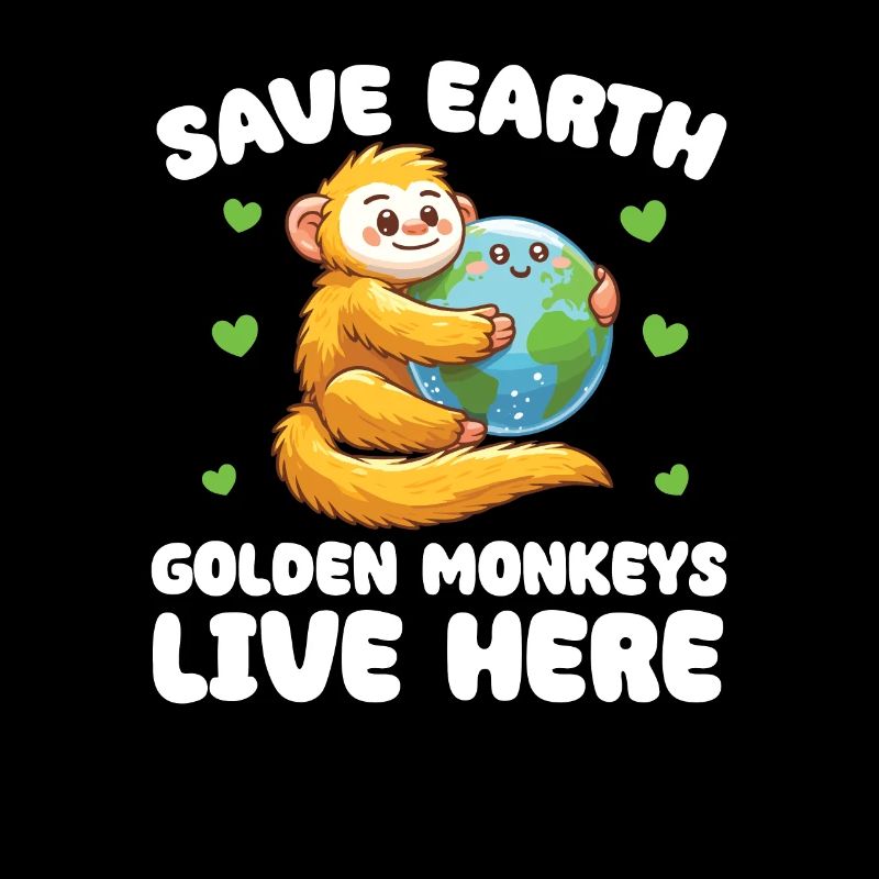 Save the Earth Golden monkeys live here Earth