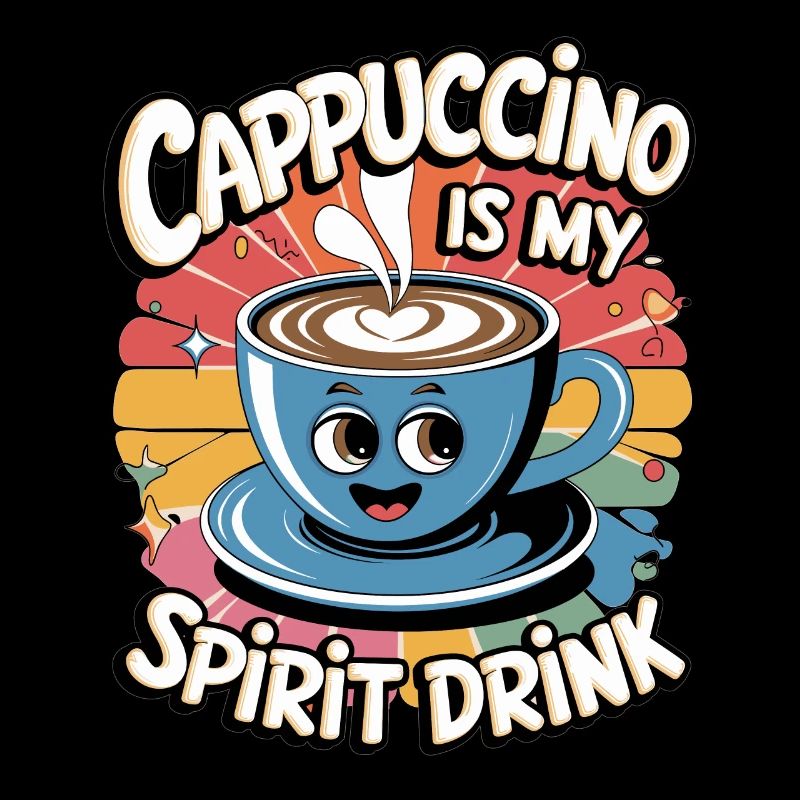 Le cappuccino est ma boisson spiritueuse rétro