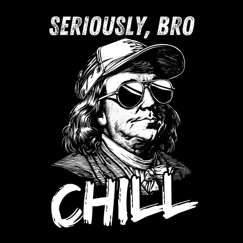 Sérieusement Bro Chill Benjamin Franklin Meme Figurine