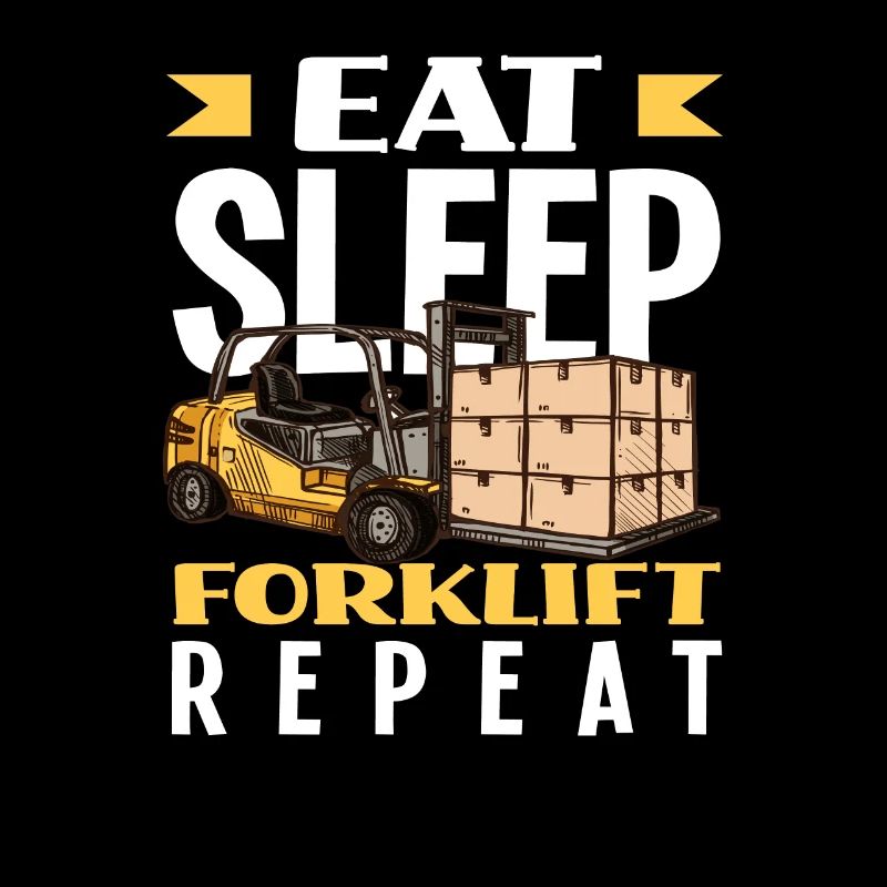Gabelstaplerfahrer Lebensstil: Essen Schlaf