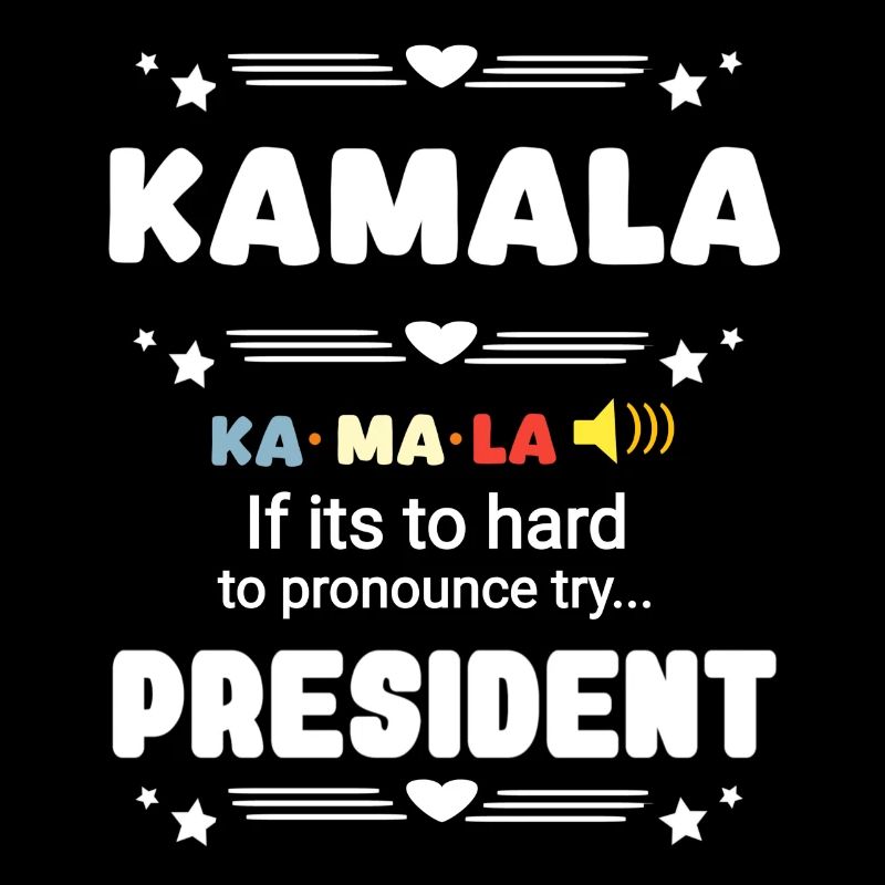 Kamala Présidente drôle difficile à prononcer