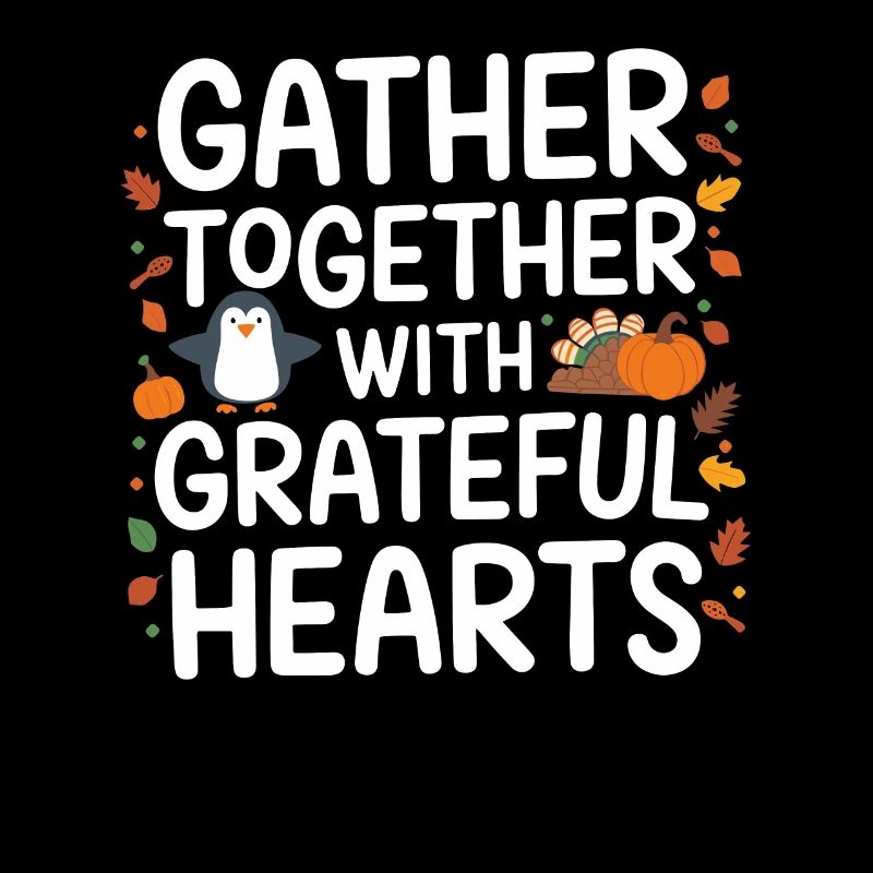 Penguin Thanksgiving : Ensemble avec des