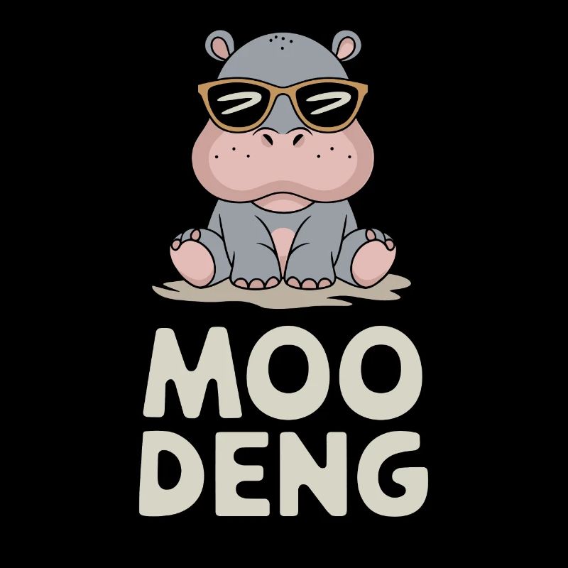 Moo Deng Hippo: Cool Hippo with Sunglasses