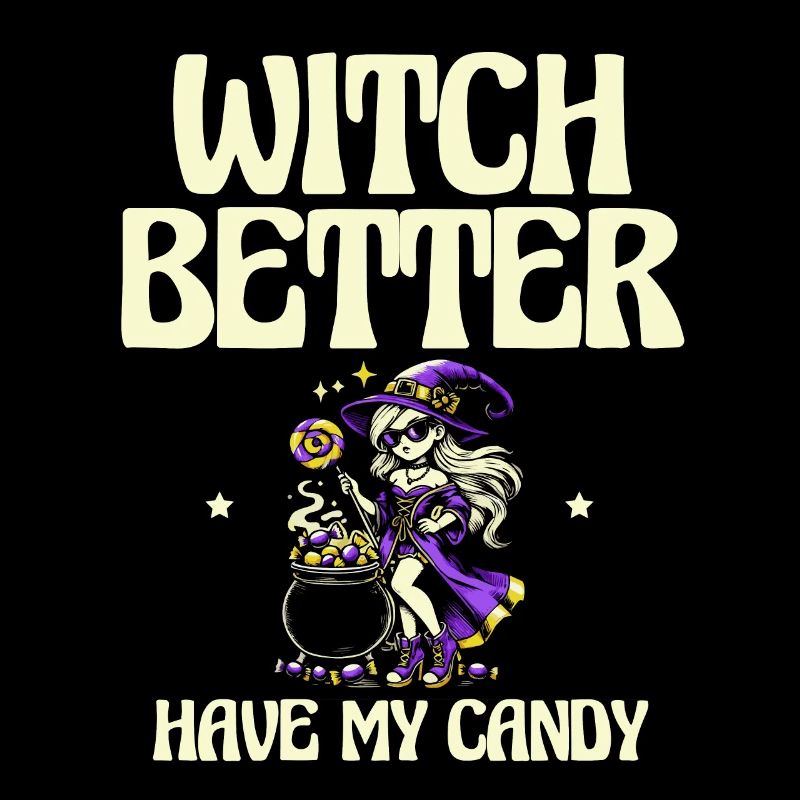Sorcière Better My Candy, Humour d’Halloween