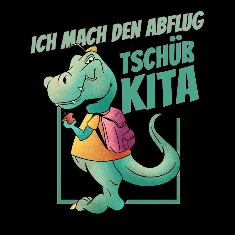 T-Rex mit Schulranzen - Ich mach den Abflug, Tschü