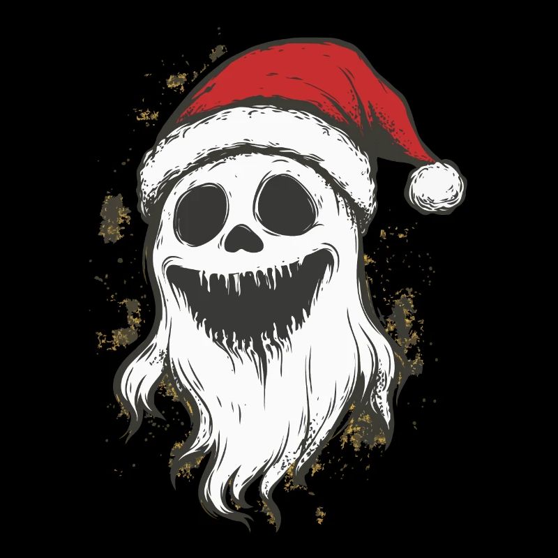 Halloween Gift Ghost with Christmas Hat Decoration