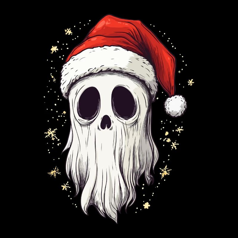 Halloween Gift Ghost with Christmas Hat Decoration