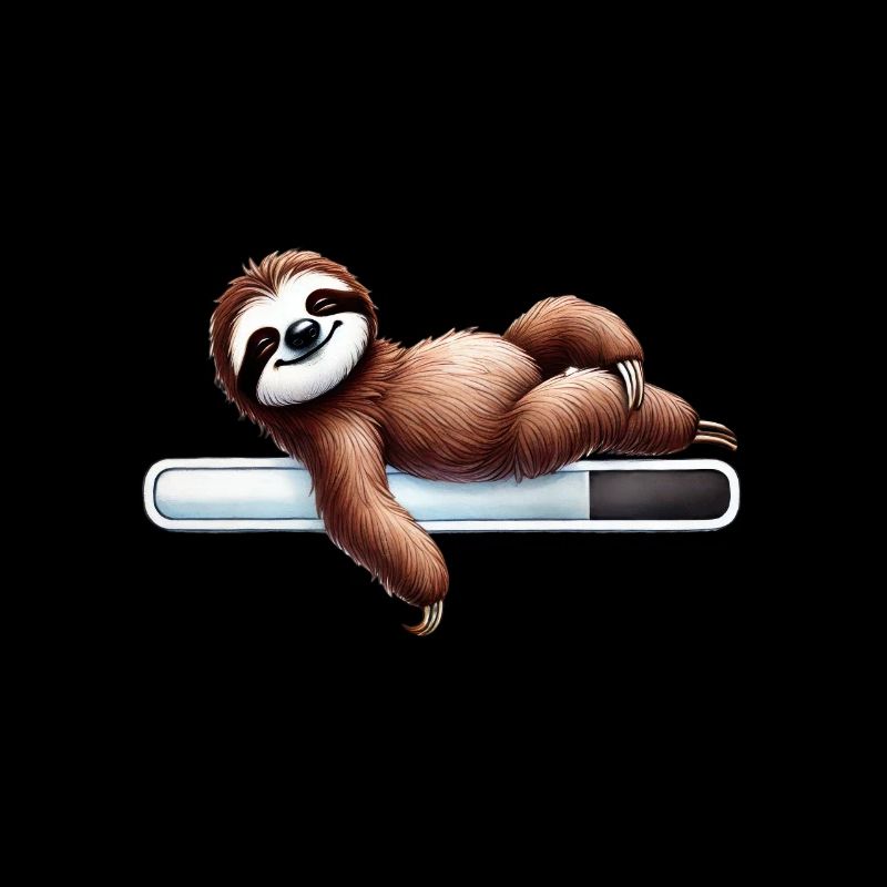 Sloth Chills On Loading Bar