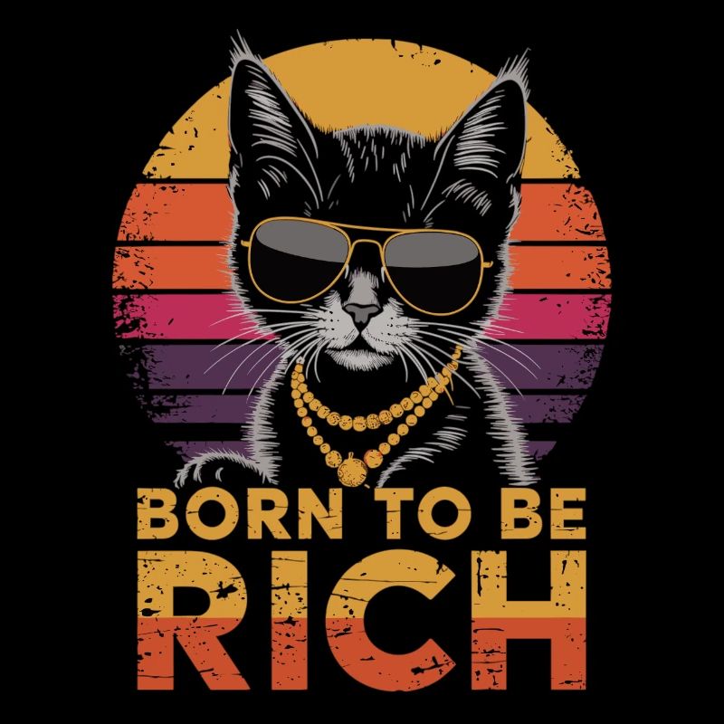 Wealth cat with sunglasses