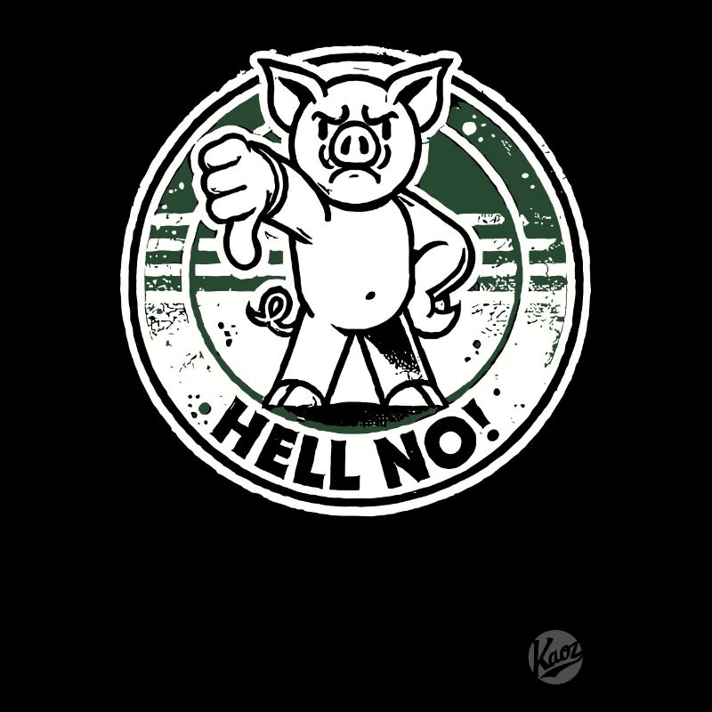 Pas question! Pouces vers le bas cochon