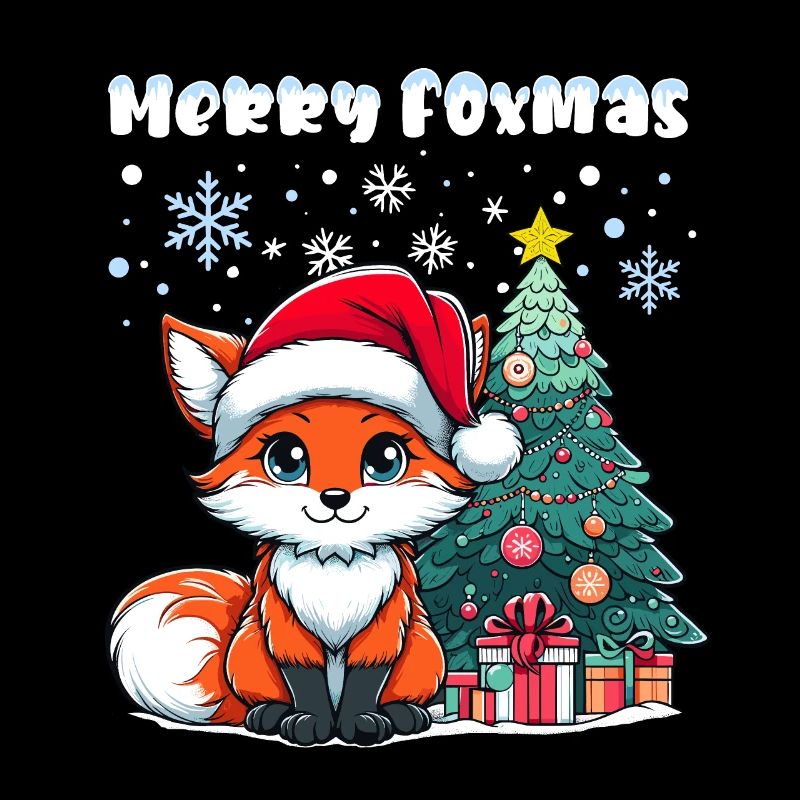 Renard de Noël Arbre de Noël Enfants Mignon