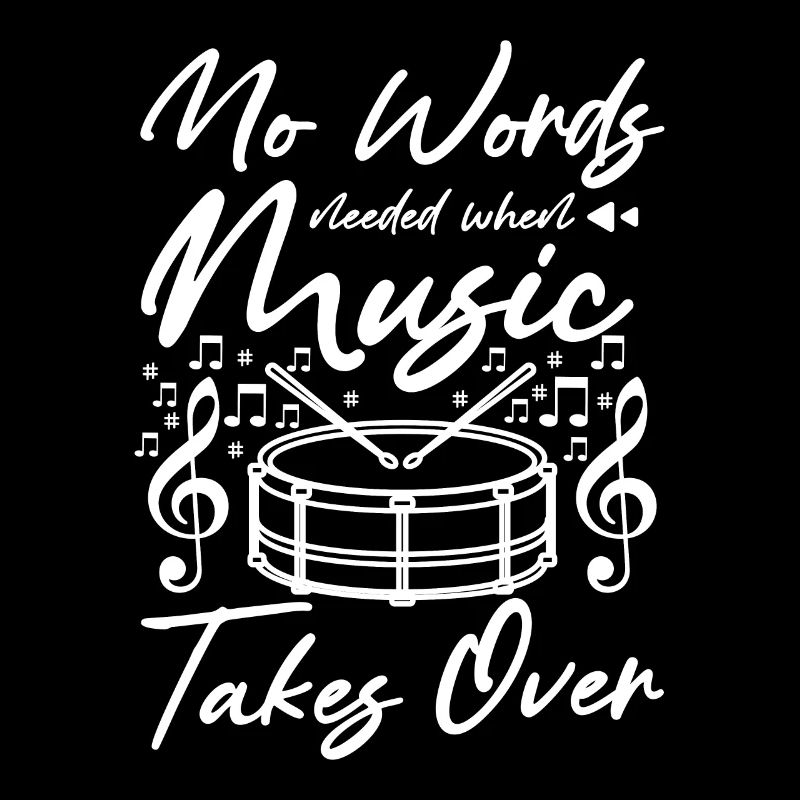 No words needed when music takes over, snare drum