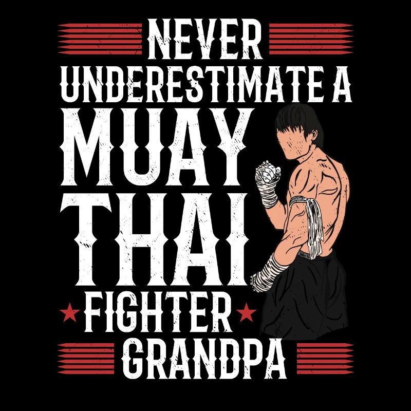 Combattant de Muay Thai Grand-père Combattant de Muay Thai