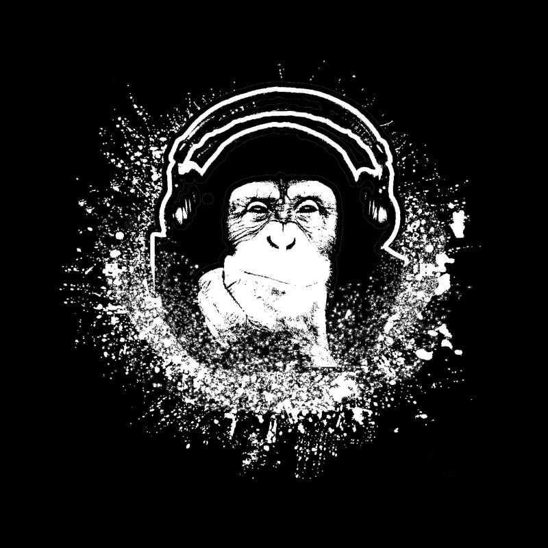 Monkey With Headphone