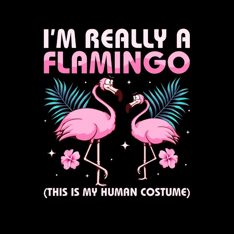 I'm Really A Flamingo Pink Bird Cute