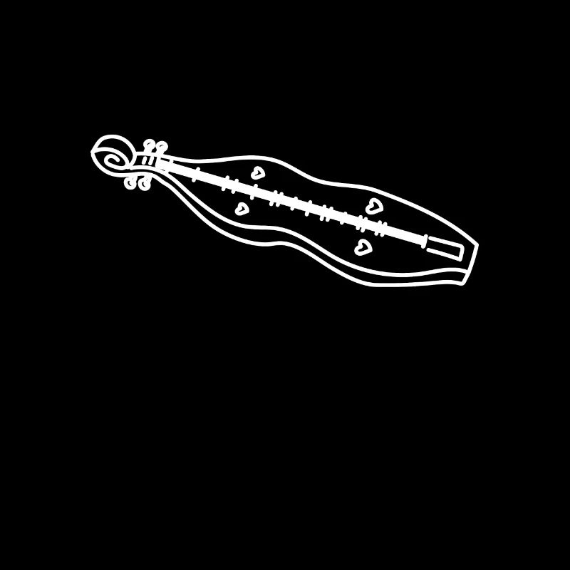 Drawn line art Dulcimer