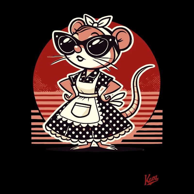 Coole Mäuse, eine Maus Hausfrau