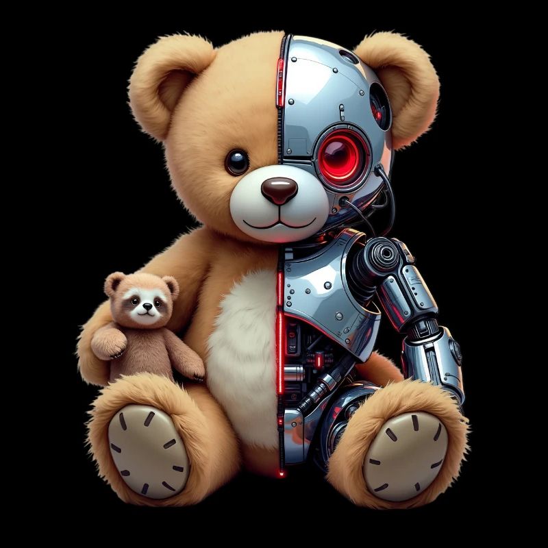 Funny Robot Tech Teddy Bear Cyborg Animal Bear