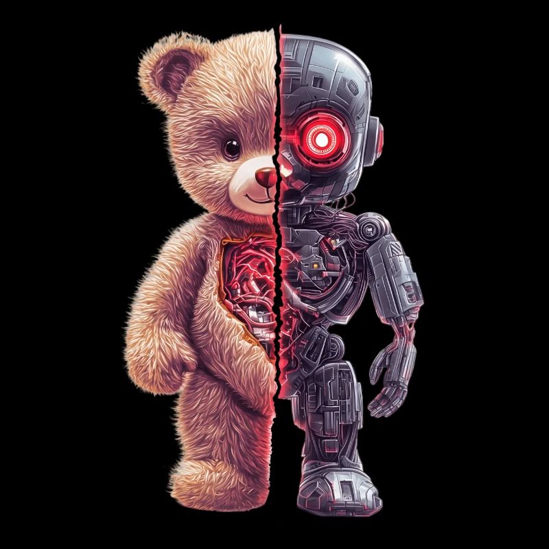 Funny Robot Tech Teddy Bear Cyborg Animal Bear