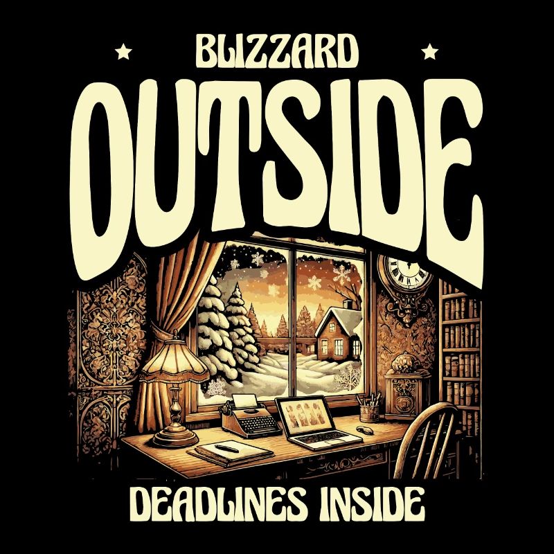 Blizzard Outside Deadlines Inside Winter Work Life