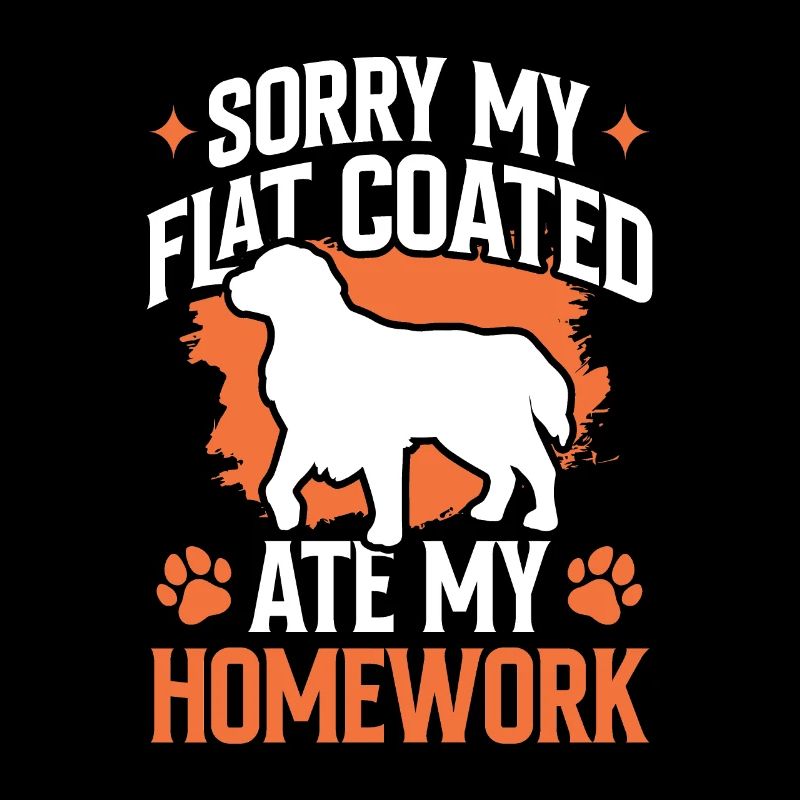 Un retriever à poil plat a mangé ses devoirs