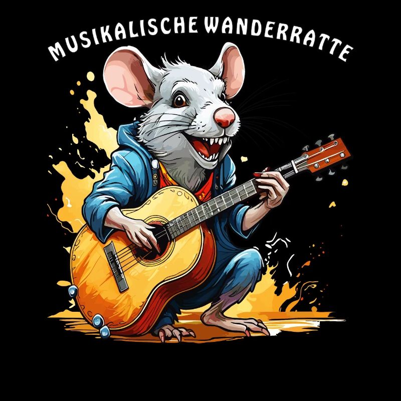 RAT GUITAR MUSICAL RAT
