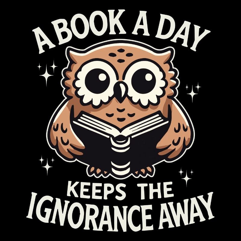 Ein Buch Ein Tag hält die Ignoranz fern Eule