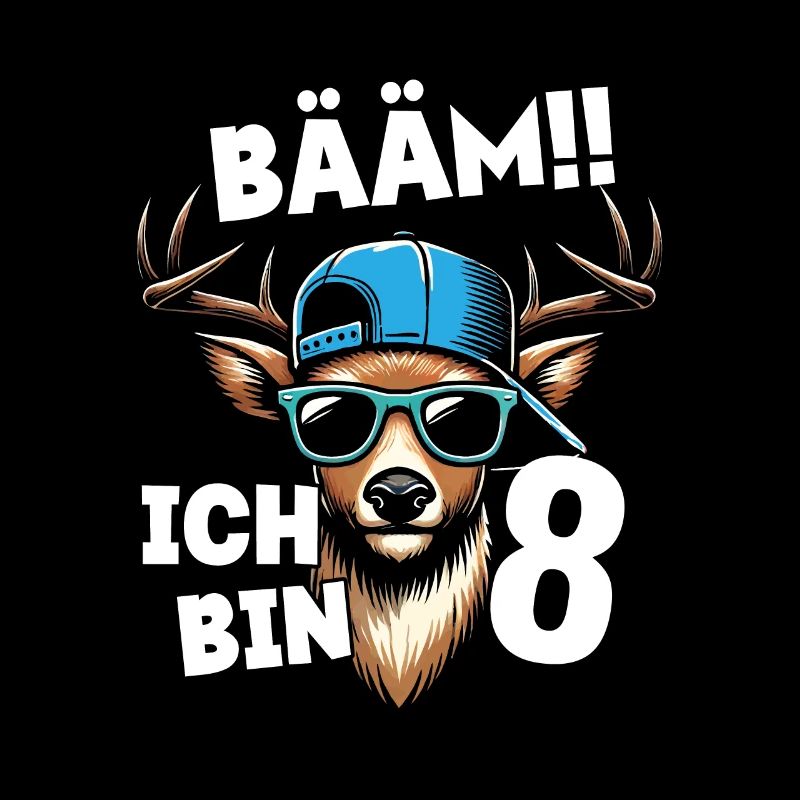 BÄÄM Ich Bin 8 Geburtstag Hirsch Geburtstagsdeko