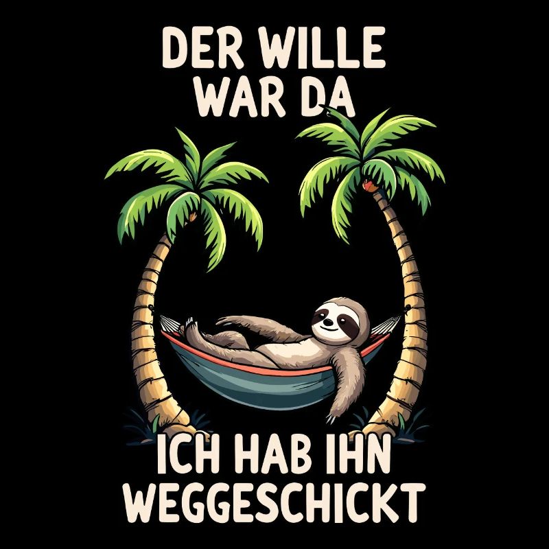 Sloth Saying Late Riser Statement Tired Office