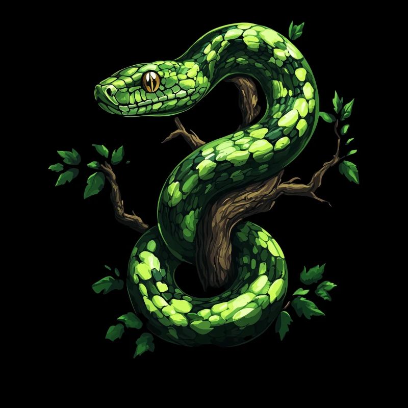Green Tree Python Snakes Lover Terrarium