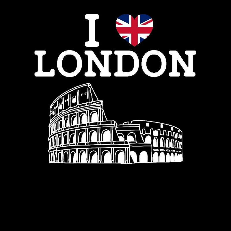 J’aime Londres Colisée Coeur Drapeau Angleterre Amant