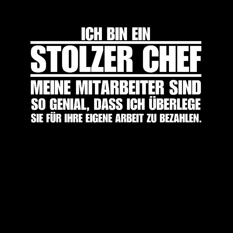 stolzer Chef geniale Mitarbeiter lustiger Chef