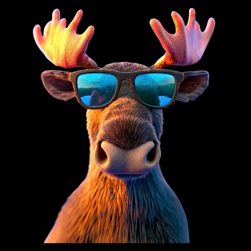 Elch Moose Elchbulle Geweih Hirsch Wilde Elche