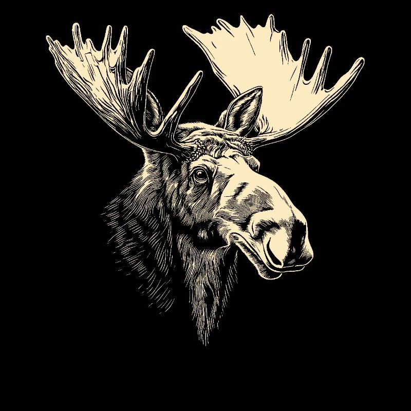 Elch Moose Elchbulle Geweih Hirsch Wilde Elche