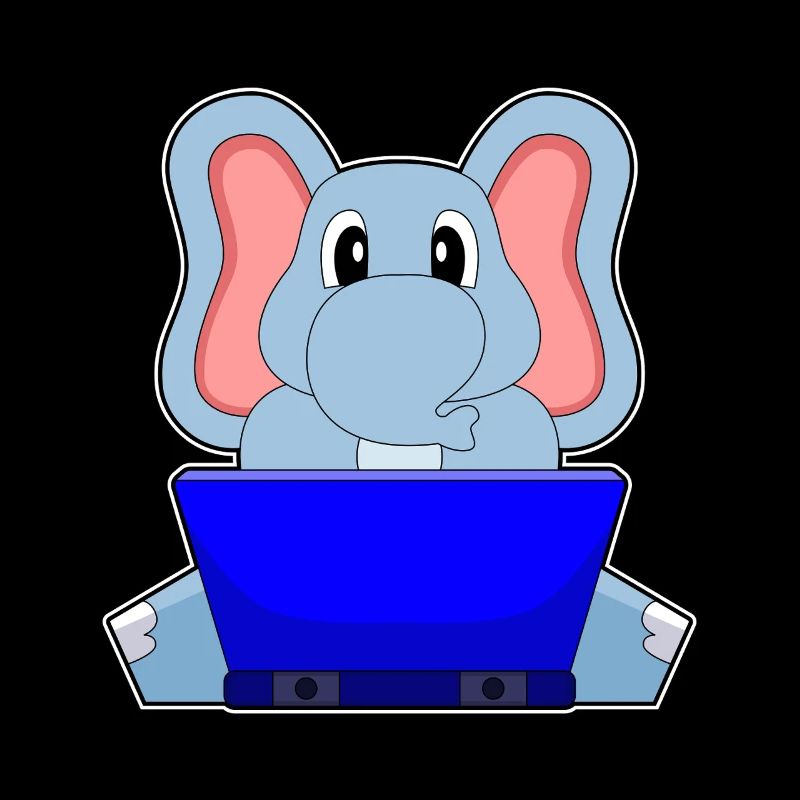 Ordinateur portable éléphant